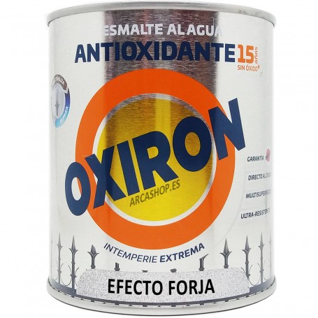 Oxiron Forja al Agua Esmalte Antioxidante Titanlux: gris acero, negro, rojo oxido, marrón óxido y verde bronce.
