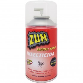 ZUM MATIC SINT Insecticida moscas y mosquitos y otros insectos voladores. 250 ml con Boquilla pulverizador automático.