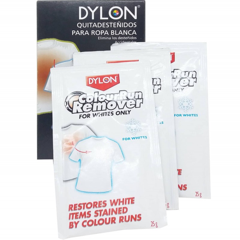Quitadesteñidos Ropa Blanca Dylon, eliminar manchas de desteñidos sobre la ropa blanca.