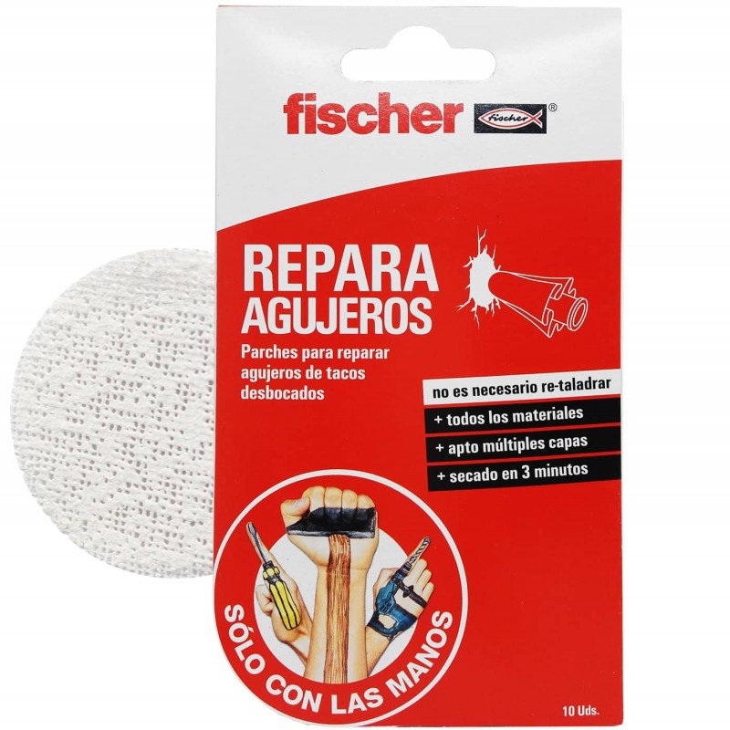 Repara Agujeros Fischer, reparación de agujeros para espiches (tacos pared) desbocados.