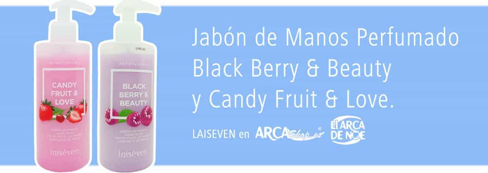 Jabón de Manos Perfumado Black Berry & Beauty y Candy Fruit & Love de Laiseven