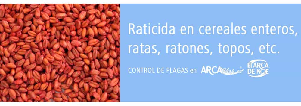 Raticidad mata ratones y ratas en cereales granos semillas.