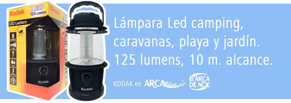 Lámpara Led Kodak, 125 lumenes, ideal camping, playa, caravanas, embarcaciones y montaña.