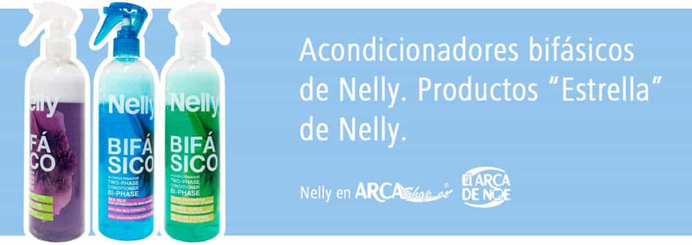 Nelly, cuidado del cabello. Acondicionador Bifásico Lisos, Acondicionador Bifásico Volumen y Acondicionador Bifásico Rizos Definidos.