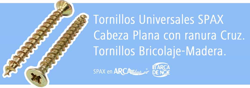 Tornillos Universales SPAX Cabeza Plana con ranura Cruz. Tornillos Bricolaje-Madera.