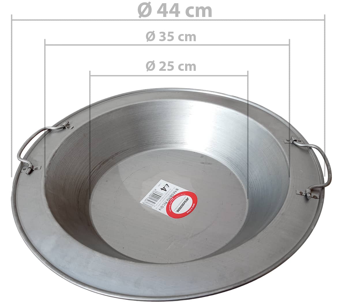 Brasero de cisco, calefacción con copa de cisco para carbón, diámetro Ø44, profundidad 7,5 cm.