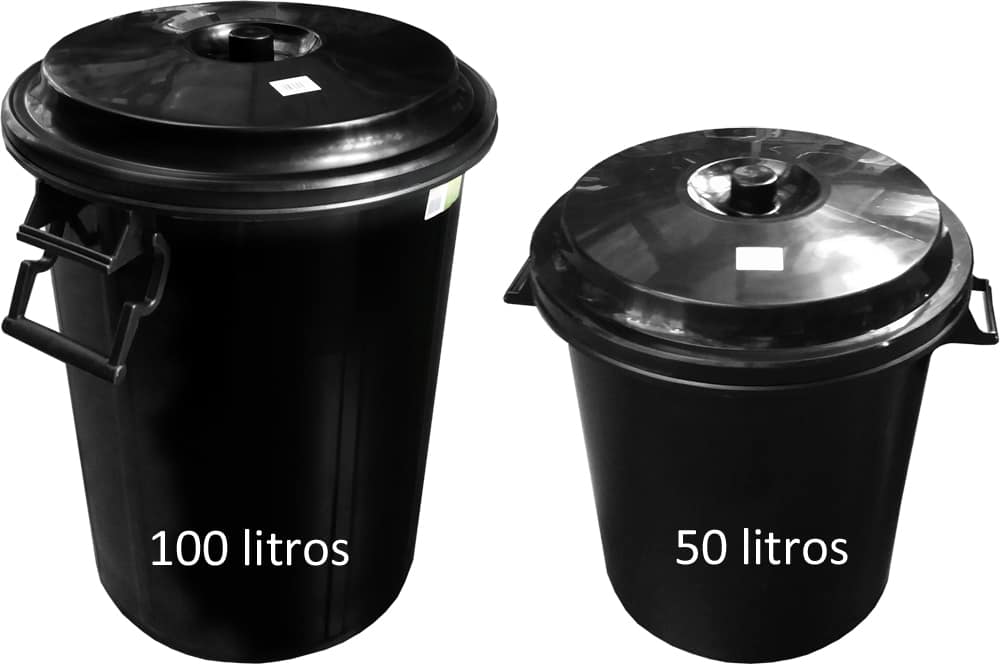 Cubo Basura Comunidad 100 litros-Comprar Cubo de basura con tapa y