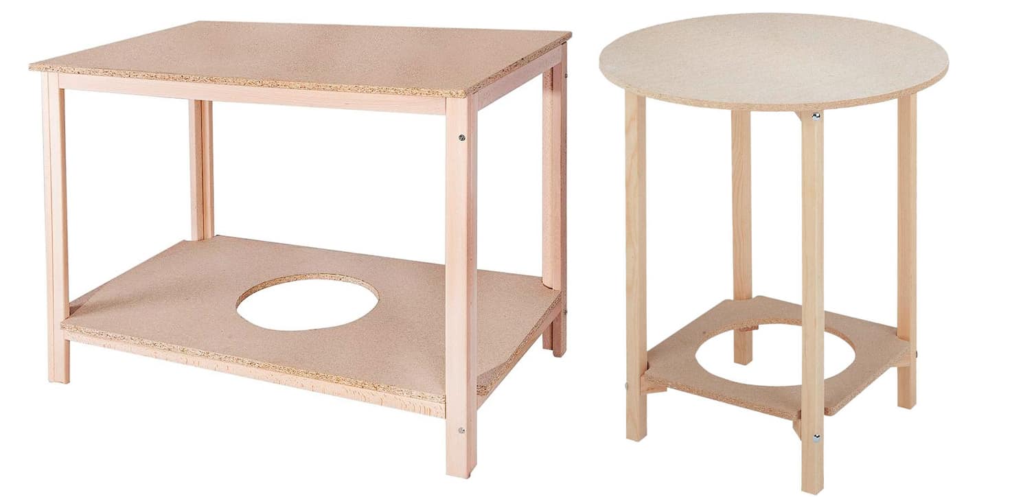 Mesas de Camilla, Rectangular, cuadrada y Redonda. Fabricadas en madera y aglomerado. Varios tamaños.