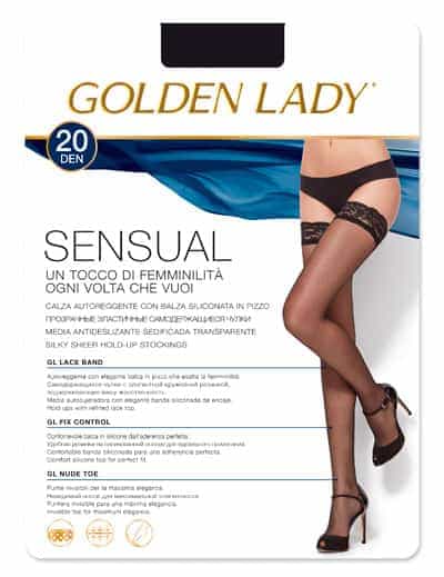 Medias sensual con encaje Golden Lady