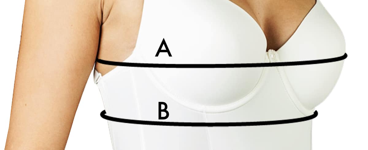 Medidas Cortono pecho y torso, calcular el tamaño de un sujetador.