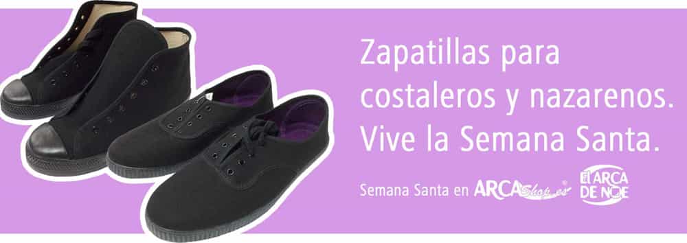 Zapatillas Botas Tela Caucho y Esparto para Nazarenos y Costaleros. Semana Santa.