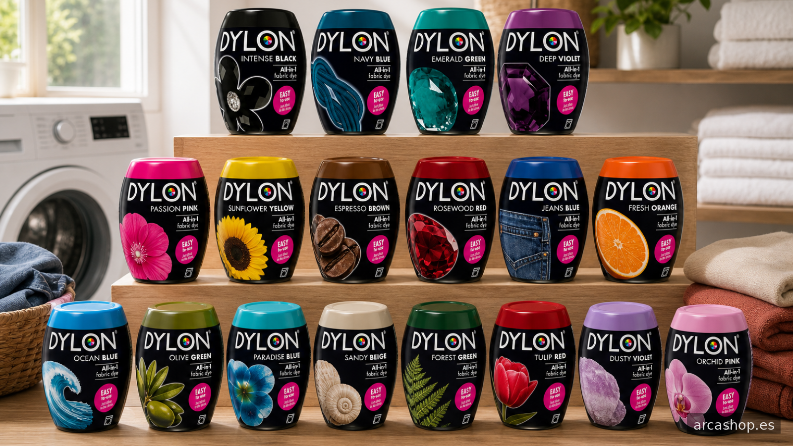 Cómo elegir y usar el tinte DYLON POD para prendas en lavadora