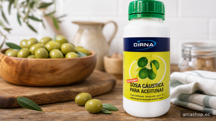 Sosa cáustica para aceitunas: características y diferencias con la sosa común